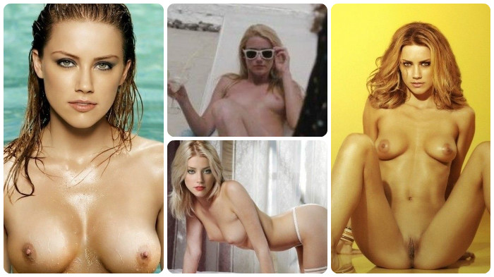 Amber Heard shows off her nude pussy